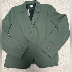 J Crew Women’s Green Crepe Tailored Blazer